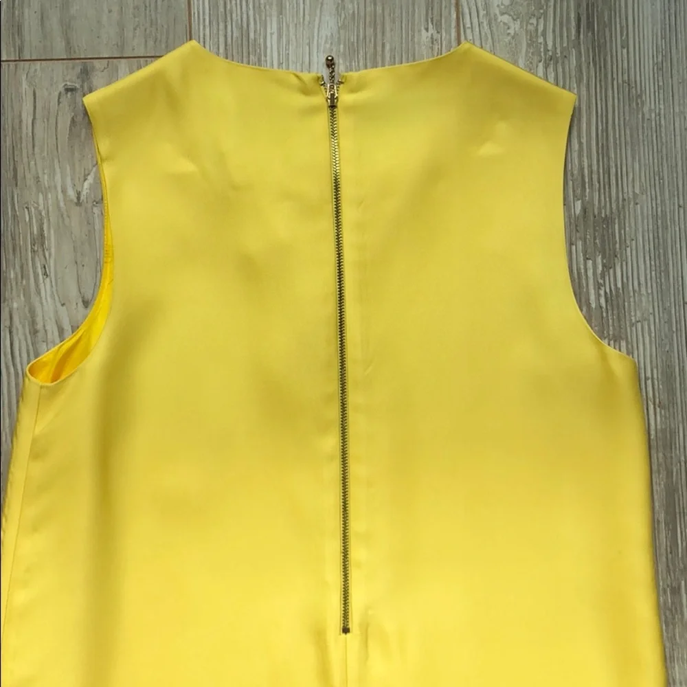 kate spade Yellow Sleeveless Shift Dress with Silver Accessories